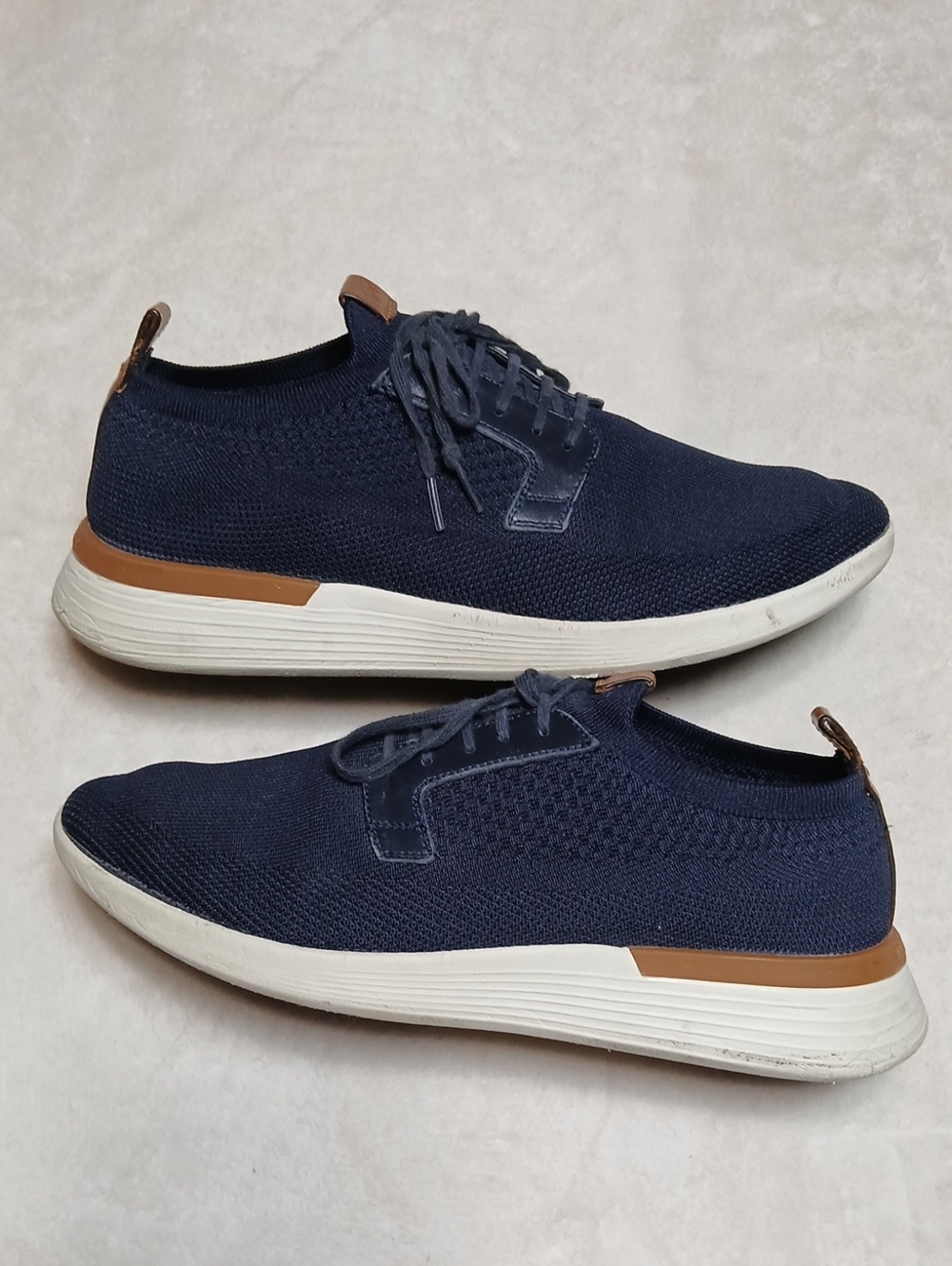 Wolf & Shepherd Swiftknit Derby Navy Sneakers Size 10 Men's